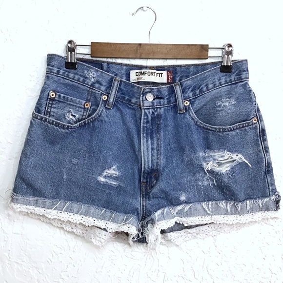Levi's Pants - Levi’s 506 comfort fit lace high waisted shorts 32 Levi's Pants - Levi’s 506 comfort fit lace high waisted shorts 32